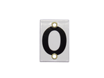 Number Plate 0 for Style E & M Staff Gages, 3in x 2in