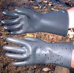 Electro Shock Low Voltage Gloves. Size 9